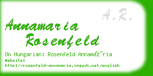 annamaria rosenfeld business card